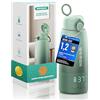 WEMOH Scalda biberon portatile per bambini in viaggio con funzione autopulente, riscaldamento rapido da 100 W per latte materno, capacità 450 ml, batteria per 2-3 riscaldamenti a 450 ml
