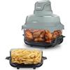 Ninja CRISPi Friggitrice ad aria, 3,8 l, 2,3 l, 4 in 1: Frittura ad aria, Cottura arrosto, Mantenimento a caldo, Recrisp, compatta, 2 contenitori in vetro con coperchi, 1700 W, Verde salvia FN201EUGN8