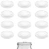 mikken 12 coperchi da 70 x 7,3 cm Twist-Off coperchio a vite per vasetti di vetro per conserve, barattoli di marmellata, colore bianco