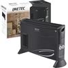 Imetec Eco Rapid Black Code - Termoconvettore 2000W | Stufetta a basso consumo con modalità ECO -40% energia | 4 temperature | Silenzioso | Termostato sicurezza
