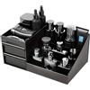 Hotainoys Porta Colonia da Uomo Organizer per Colonia in plastica con 7 Scomparti ＆ 2 Cassetti Porta Profumo per Bagno Comò da bancone da Uomo 11x4, 9x6, 9 pollici