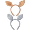 FDGGT Confezione Da 2 Fasce Per Orecchie D'Asino, Fasce Per Capelli Carine In Peluche, Fasce Per Capelli Per Donne, Accessori Per Capelli Per Orecchie Di Animali, Accessori Per Capelli Creativi