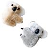 Wwyan Clip di animali ripieni di koala grigio e kaki,Clip di capelli a forma di koala peluche,Piccoli artigli per capelli con clip di koala ripieni,Fermagli per capelli di piccoli animali,Accessori per