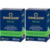 Omegor Mind Omega 3 e 6 con Bacopa Monnieri - Integratore Memoria e Concentrazione - Con Zinco, Vitamine per Favorire le Funzioni Cognitive - Per Adulti e Bambini (60 Capsule) (Confezione da 2)