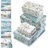 COSORO Feuilles de Papier Cadeau Noël 68x50cm, 12 Feuilles Motifs Bosco natalizio con alci, Papier Cadeau Recyclable pour Fête, Anniversaire, Nouvel An et Décorations de Boîtes Cadeau