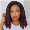 WIGNEE Parrucca Dreadlock Full Lace Raia Libera Uomo E Donna | Parrucca faux locs full lace doppia morbida, resistente al calore, aspetto naturale 35cm rosso ombré uso quotidiano