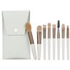 Lukery Set Pennelli Make Up da Viaggio 8 Pezzi (Verde acqua) | Pennello Polvere, Fondotinta, Ombretto, Correttore, Sopracciglia e Labbra - Kit Pennelli Trucco Morbidi Setole Principianti