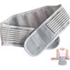 DTDULL isg Fascia Lombare Supporto Schiena per Uomo e Donna - Fascia Elastica Lombare Ortopedica Regolabile, Cintura Lombare Traspirante per Alleviare il Dolore, Grigio, Taglia L