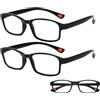 EBHO 2 Pezzi Occhiali da Lettura Uomo Filtro Luce Blu -Occhiali autofocus, Design Sportivo Elegante, Leggeri e Antiscivolo per Lavoro, Casa e Tempo Libero