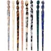 REBECCAGIBSON 9pcs Bastoncini per Capelli in Acetato - Fermagli Bacchette Vintage Stampa Leopardata Guscio di Tartaruga Copricapo Accessori retrò Spilla Forcine Cinesi Lunghe Ragazze