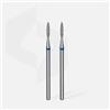 Staleks Pro Fresa diamantata a fiamma affilata, anello blu, punta per fresa per unghie per manicure e pedicure, punta diamantata per fresa elettrica per unghie (FA11B016/8), confezione da 1, 2 o 5