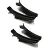 HEANUJJ 4 Pezzi Clip per Chioma per Sezionare e Styling, Nero, Plastica | Uso Salon e Casa, Presa Sicura, Design Ergonomico Multifunzione, Resina, Portatile Stile Casuale