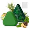 FOCJUK 1 Pezzo shampoo solido cineseTriangolo Shampoo Bar Con Foglie Di Cipresso E Erba Usman,Per Pulisce E Nutre I Capelli,Adatto a Tutti