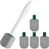 ZEXOWIJ Pietra Pomice per WC con Manico, Set da 4 Pezzi (2 Standard + 2 Arrotondate), Disincrostante WC Ultra Potente per Calcare e Macchie Ostinate, Pulizia Profonda per Bagno, Cucina e Piscina