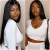 TOOCCI 13 X 4 X 4 Lace Frontal Wig Cap - Human Hair Wigs - Parrucca brasiliana Meches Capelli brasiliani umani naturali dritti 180% Densità (14)