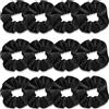 IVARYSS Elastici per capelli da donna, 12 pezzi, elastici in velluto nero per capelli, fermacoda morbido per ragazze, classici elastici per capelli