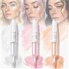 Gireatick Set Da 3 Stick Illuminanti Crema E Liquido A Doppia Punta, Illuminante Brillante Seta, Waterproof E Lunga Durata Per Viso E Corpo, Contorni E Trucco Illuminante