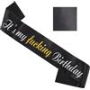 COCIDE It's My Birthday - Fascia per compleanno da donna, con glitter, per ragazze, donne e uomini, 16°, 18°, 21°, 30°, 40°, 50°, 60°, 70°, 80°, 90° compleanno, colore: nero e oro
