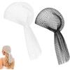 XFSRG 2 Pezzi Foulard con Strass Capelli Foulard a Rete Accessorio Stile | Turbante Rete Strass Capelli Fascia Testa Maglia Metallica Copricapo Donna