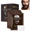 YIBABY Barba e baffi, colore barba, tintura per capelli, per uomini, colore temporaneo, facile da usare, tinture per barba, copertura grigia (02# marrone scuro, 10 confezioni)