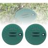 FCOUIID Coperchio della scatola della valvola dell'irrigatore, tappo protettivo di ricambio automatico per irrigazione sotterranea esterna, diametro esterno 25,4 cm, 2 pezzi (verde, 25,4 cm)