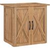 Outsunny Armadio da Esterno 2 Ante Legno di Abete 77x55x72 cm Marrone | Casetta da Giardino per Attrezzi, con Tetto, Chiusura Magnetica, Mobili Contenitori da Balcone