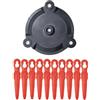 HFDT5GHC Lame di Ricambio for Testina Gras Trimme Cuter for Parksid PRT 20LiA1 LIDL Ian 311046 91099406 Testina in plastica a Scatto Semplice(3 Cutter Head Blades)