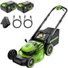 Greenworks 48V (2x24V) Tagliaerba Semovente a Batteria, Ampiezza di taglio 46cm, Tagliaerba Elettrico Batteria CON Due Batterie 4Ah e Caricabatterie Doppio MO48L424-01