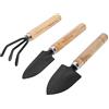 Generic Set di 3 mini attrezzi da giardinaggio, utensili manuali in metallo con vanga artiglio rastrello pala per piantare in vasi di fiori e finestre