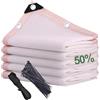 Generic 50% Rete Ombreggiante Telo Esterno Con Occhielli, Vela Ombreggiante Traspirante Robusta, Rete Antigrandine FrangivistaBalcone Resistente Ai Raggi UV, Per Giardino Pergola Cortile(5x2.5m)