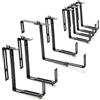 com-four® Set 8 Supporti Fioriera per Balcone e Ringhiera, Staffa Metallo | Senza Foratura - per Vasi e Cassette
