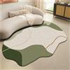Generic Area Tappeti Irregolare Forma Moderno Soggiorno Camera Da Letto Boho Faux Lana Tappeto Lavabile Per Sala Da Pranzo Cucina Ufficio(Light Green,50x80cm)