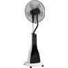 HOMCOM Ventilatore Nebulizzatore con Serbatoio 3L Timer Bianco e Nero | 3 Modalità e 3 Velocità, Ventilatore a Piantana con Telecomando, Metallo e ABS, 44.5x38.5x120 cm