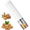 ZephPerton Schiaccianoci Elettrico, Sgusciatore Multifunzionale, Portata 40-50 Kg, Design Anti-schizzi A 360°, Rimovibile E Lavabile, Per Noci, Noci Pecan, Nocciole, Mandorle E Noci Del Brasile. White