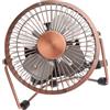 DEEPCRAFF Ventilatore da Tavolo USB Portatile in Metallo, Mini Silenzioso | Orientamento 360°, Consumo Ridotto, Leggero e Compatto, per Ufficio, Laptop, Scrivania e Viaggio