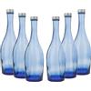BrandPrint Set 6 Bottiglie Vetro Blu per Acqua Solarizzata 750 ml Collio | Bottiglie in vetro, lavabili in lavastoviglie. Tappo a vite
