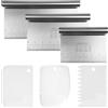 EXIN DEHCEN 3Pezzi Tarocco per Impasti,Taglia Impasto con Scala Graduata In AcciaioInox | Tarocco Acciaio Inox, Spatola Taglia Impasto, Taglias Pasta Acciaio Inox, Taglias Impasto, per Torte, Pizza, Pasticci
