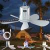 RIRIDAMAI Ventilatore da soffitto con illuminazione da campeggio, ricaricabile, con luce e telecomando, USB, timer, ventilatore portatile, batteria per esterni, gazebo, terrazza