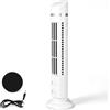 Agatige Ventilatore a torre senza lama, 4,1x13 pollici (Bianca) | scrivania USB portatile Ventilatore, ventola di raffreddamento silenziosa con luce per interni, camera da letto, ufficio