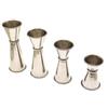 Cocktail7 Dosatore da bar Set di 4 Jigger in stile giapponese dosatore doppio acciaio inossidabile 304 per cocktail, alcolici e bevande, misura Jigger colore argento, accessorio Mixologia 15/30 20/40 25/50 30