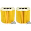 vhbw 2x filtro a pieghe piatte compatibile con TackLife PVC05B, PVC01B aspirapolvere - giallo/marrone