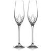 DIAMANTE Coppia di flute da champagne - Collezione Lotus in cristallo tagliato a mano, set di 2 bicchieri da champagne e prosecco, 2170.412.ELX.A