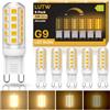 LUTW G9 Lampadine LED Dimmerabile 3W = 40W 480LM Bianco Caldo 2700K 6 Pezzi | Lampadina G9 3W Classe C, Lampadine LED, Risparmio Energetico, Nessun Sfarfallamento, CRI 80, per Soggiorni, Corrido