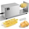 BORDRISE Taglierina Spirale Elettrica, 50W 220V Taglierina Spirale Acciaio Inox Tagliapatate Elettrico Tornado Patate Automatica Frutta Patate Cetrioli Carote Affettapatate Funzioni Avanti/Indietro e Arresto