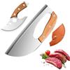Generico Coltello da Cucina,Forgiatura a Mano Leggero Taglierino Ergonomic | Set da 2 Pezzi per Macelleria | per Disossare Tritare Affettare Intagliare Interno Esterno Grigliate BBQ