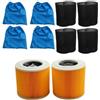Gettimore Set di 6 filtri HEPA di ricambio per aspirapolvere Karcher MV1 MV2 WD1 WD2 WD3 Series e sacchetti in tessuto