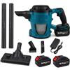 LithiCraft Aspirapolvere Senza Fili 18,5V, 8500Pa, 500W, 2 Batterie da 3,0Ah | con Caricatore, Aspirapolvere Portatile, Contenitore 0,9L, Aspiratore a Secco per Auto, Officina e Casa