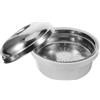 PATKAW Vaporiera per Microonde in Plastica e Acciaio Inossidabile Versatile e Rapida per Cuocere Riso e Gnocchi in Modo Salutare