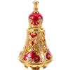 Amosfun Boccetta Profumo Orientale in Vetro 125ml, Flacone Ricaricabile | Design Vintage Medio-Orientale, Stopper Rosso in Lega, per Camera e Soggiorno, Regalo Compleanno