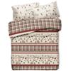 Confezioni Giuliana Parure copripiumino SCIATORI montagna stile tirolese 100% Cotone Made In Italy - Letto Misura 2 Piazze